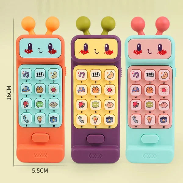 Music Phone Toy Music And Lights Cartoon Shape Number Baby Phone Toy - Image 5