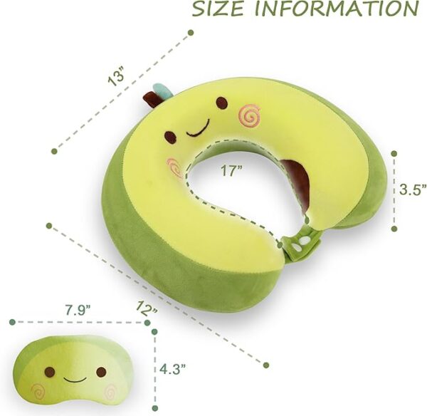 Airplane Pillow for Kids Memory Foam Animal U-Shaped Head Neck Support Resting Pillow with Washable Cover Gifts for Children - Image 2