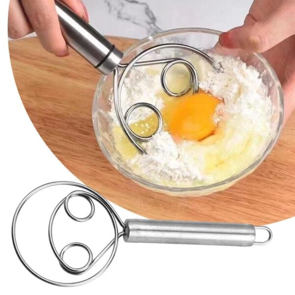 Stainless steel dough whisk maker