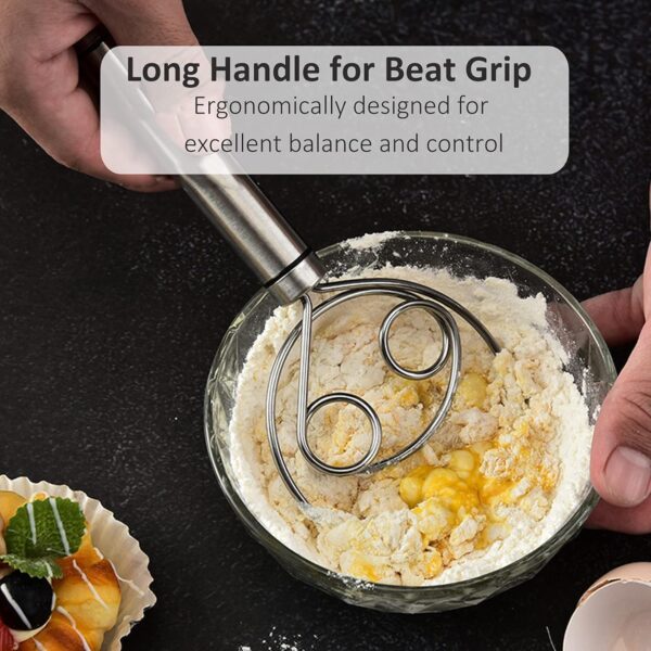 Stainless steel dough whisk maker