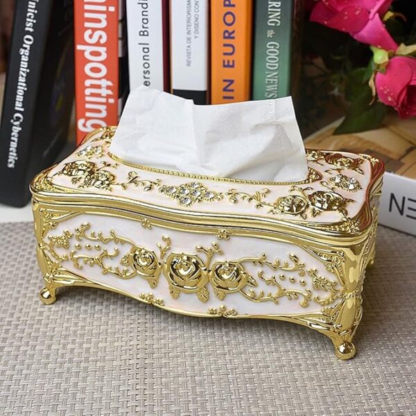 Hotel Kitchen Rectangular Fancy Table Facial Tissue Box Cover Holder