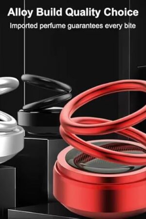 AS Solar Double Ring Rotating Suspension Car Perfume Air Freshener Aromatherapy Diffuser Air Purifier