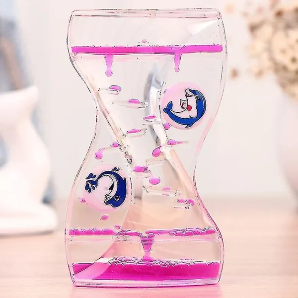 Floating Color Mix Illusion Motion Visual Slim Oil Hourglass Timer Clock