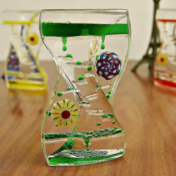 Floating Color Mix Illusion Motion Visual Slim Oil Hourglass Timer Clock