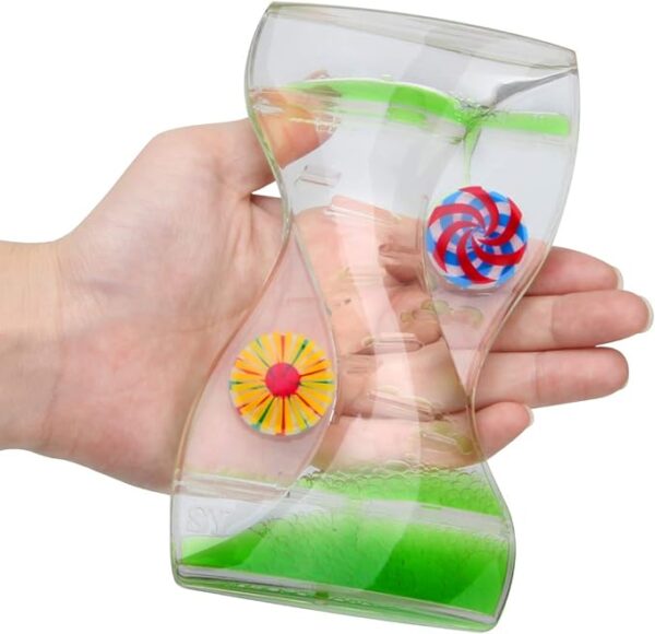 Floating Color Mix Illusion Motion Visual Slim Oil Hourglass Timer Clock