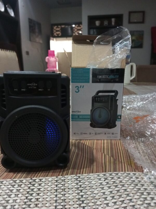 GTS 1360 Portable Rechargeable Mini Wireless Bluetooth Speaker With FM Radio USB & SD Card Supported Super Loud Stereo Sound Mini BT Speaker