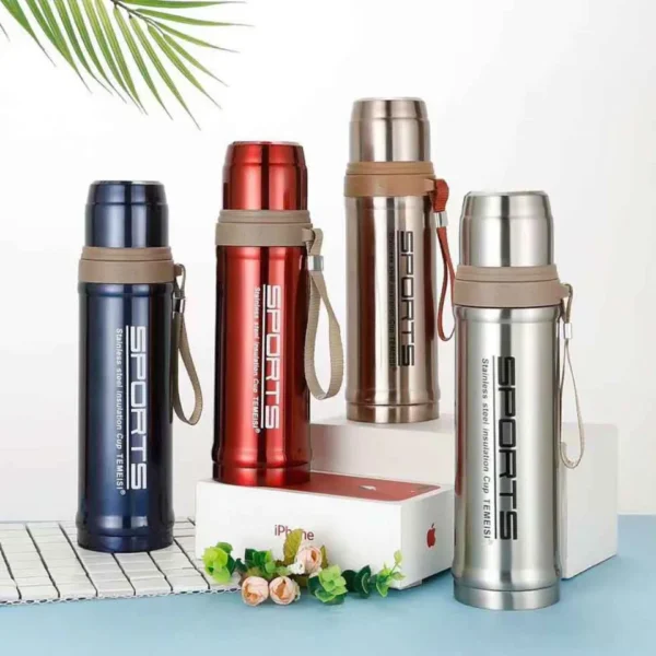 Sports Stainless Steel water Bottle Outdoor 750ml , Thermos Flask Water Bottle For School Kids, Coffee Mug Cup, Hot and Cold Slim Water Bottle