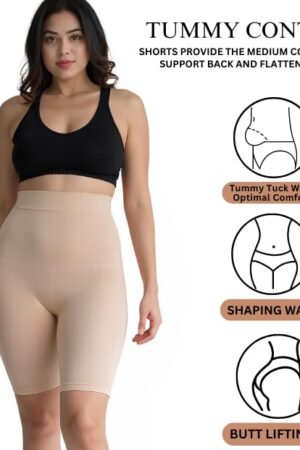 Stretchable Women's Tummy Tucker Body Shaper Belt for Belly and Thigh-Con trol Hi-Waist Panties for Underwear Free Size Fits 60 - 120 KG