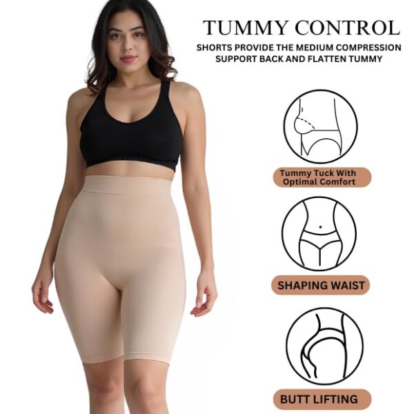 Stretchable Women's Tummy Tucker Body Shaper Belt for Belly and Thigh-Con trol Hi-Waist Panties for Underwear Free Size Fits 60 - 120 KG