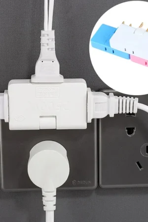 Plug 1 To 3 Ways Power Rotatable Socket Converter Mini Slim Wireless Outlet Adapter Light Convenient Extension Multi Plug