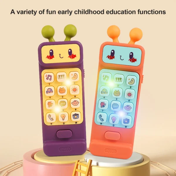 Music Phone Toy Music And Lights Cartoon Shape Number Baby Phone Toy - Image 4