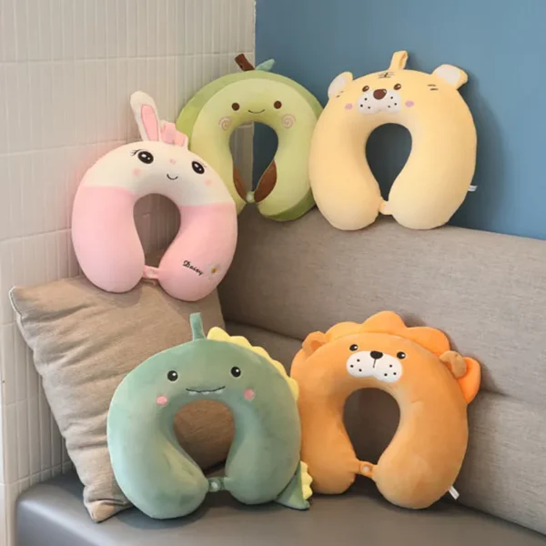 Airplane Pillow for Kids Memory Foam Animal U-Shaped Head Neck Support Resting Pillow with Washable Cover Gifts for Children - Image 5