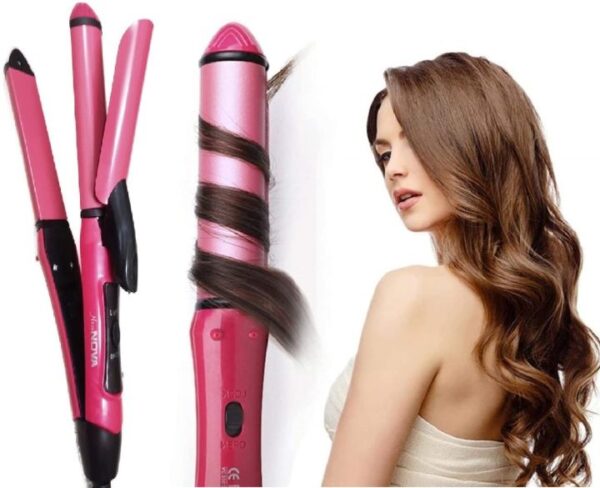 StyleMaster 2 In 1 Professional Hair Straightener & Curler - Women's Hair Styler Beauty Set with Advanced Heating - Image 3