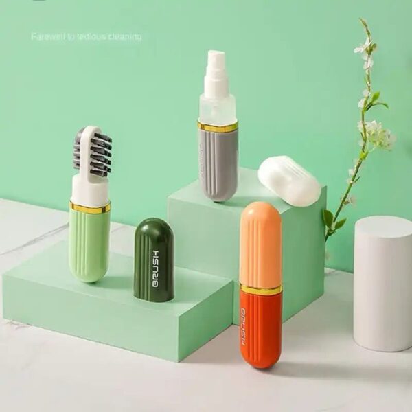 Brush with Dispensing Bottles Soft Bristled Wash Shoe Cleaning Tools Clothes Board Clean Suede Shoe Brush for Home