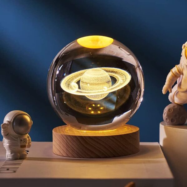 3D Ball Crystal Glass LED Table Lamp - Image 3