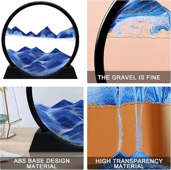 3D Moving Sand Art Lamp,Sand Lamp, Flowing Sand Painting Random colour - Image 2