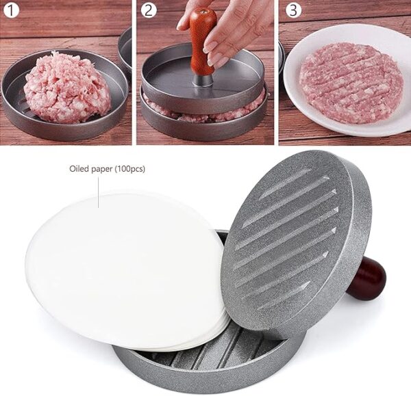Burger Press Mold Non-stick Hamburger Press Maker  - Image 2