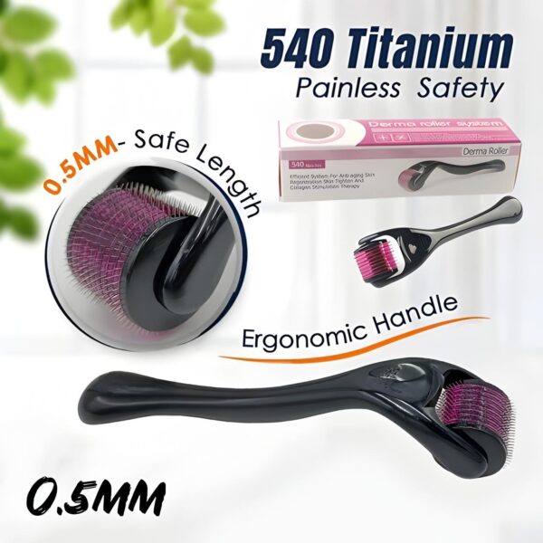 Titanium Needles Derma Roller with Box 0.5mm Length Size - Image 2