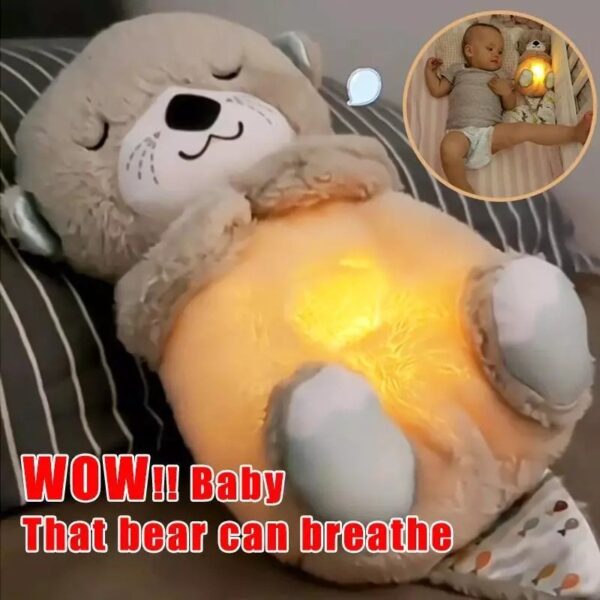 Baby Breathing Bear Baby Soothing Music Sleeping Companion Sound and Light Teddy bear Toy Gift - Image 2