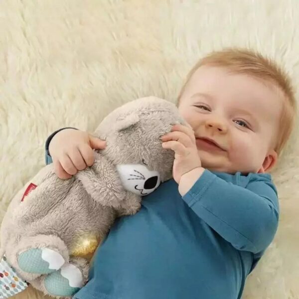 Baby Breathing Bear Baby Soothing Music Sleeping Companion Sound and Light Teddy bear Toy Gift - Image 3