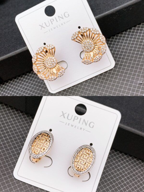 Xuping D Earring in real stones fine Quality