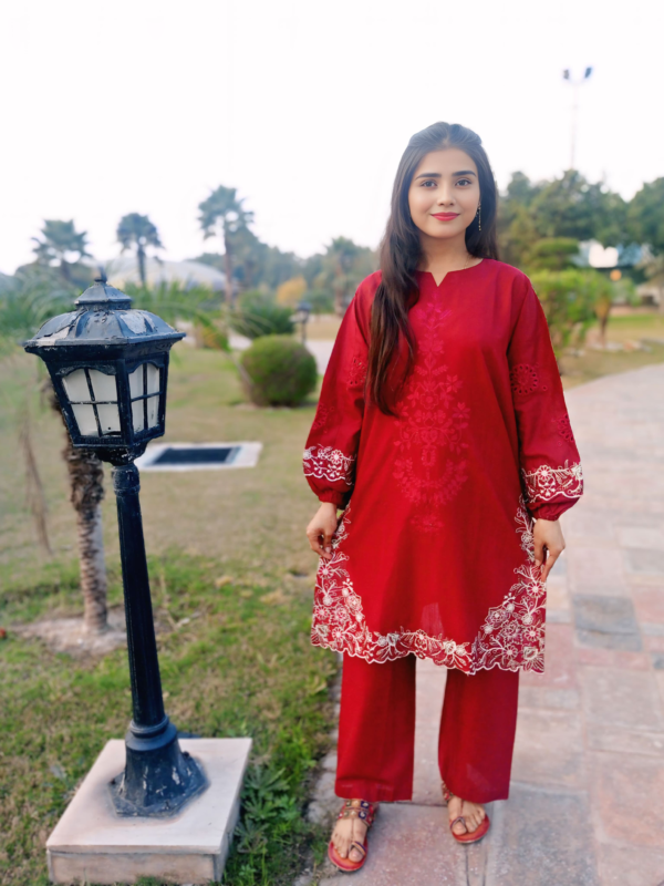 2 piece Cotton Lawn Embroidered, stitched suites - Image 3