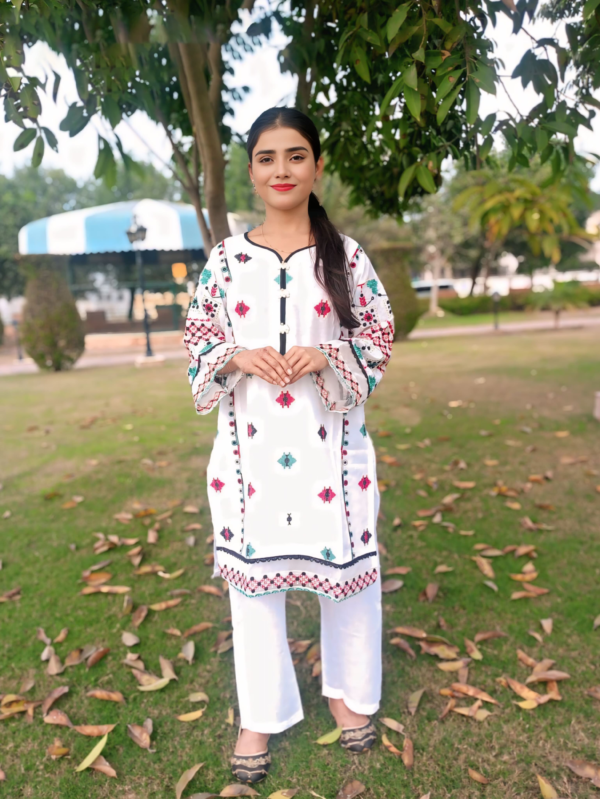 2 piece Cotton Lawn Embroidered, stitched suites - Image 3