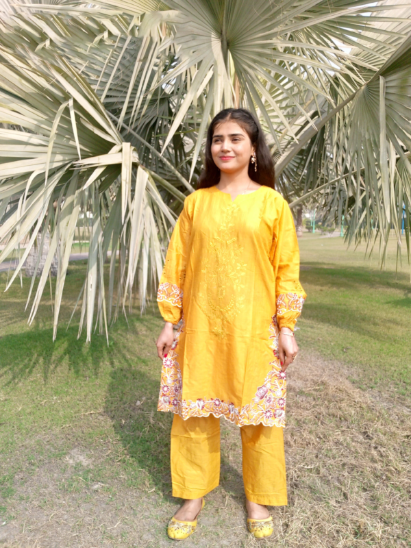 2 piece Cotton Lawn Embroidered, stitched suites - Image 4