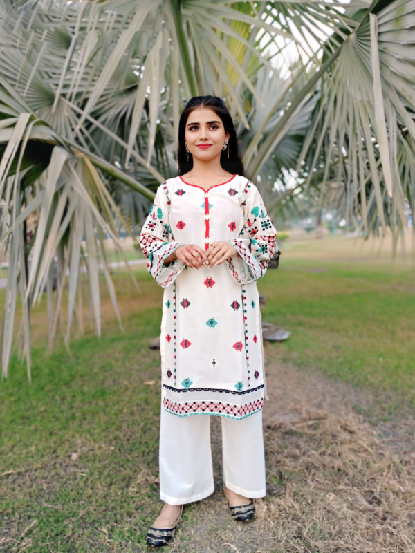 2 piece Cotton Lawn Embroidered, stitched suites - Image 4
