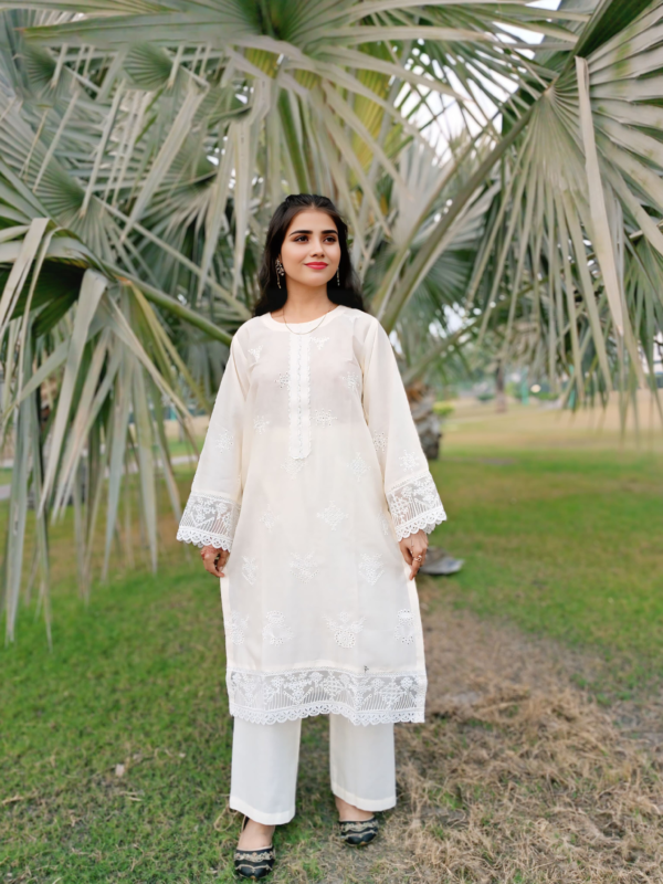 2 piece Cotton Lawn Embroidered, stitched suites - Image 2