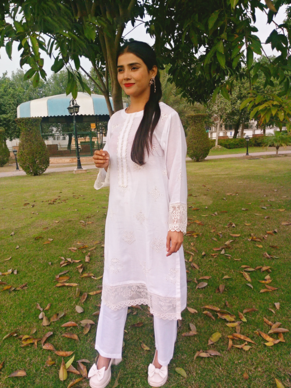 2 piece Cotton Lawn Embroidered, stitched suites - Image 3
