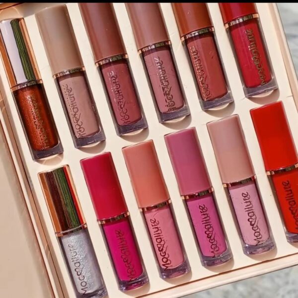 MOCALLURE 12Pcs Super Stay Matte Liquid Lipstick Set For Women Girl