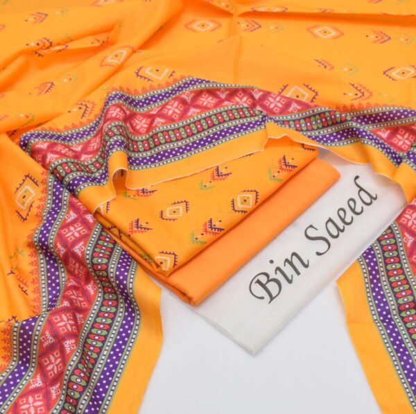 EID COLLECTION 2025 BIN SAEED VOLUME 9088 LAWN 3PC - Image 7
