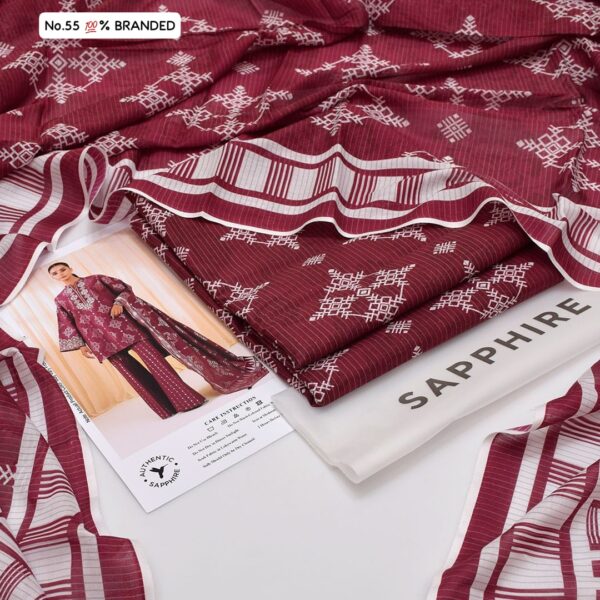 SAPPHIRE 2025 NEW VOLUME Digital Printed Lawn bana dora Collection