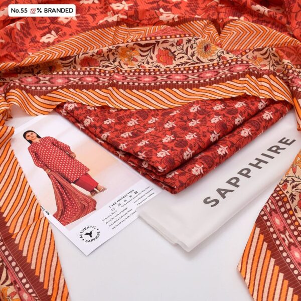 SAPPHIRE 2025 NEW VOLUME Digital Printed Lawn bana dora Collection