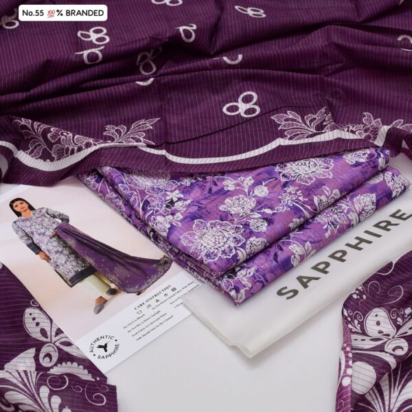 SAPPHIRE 2025 NEW VOLUME Digital Printed Lawn bana dora Collection