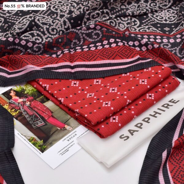 SAPPHIRE 2025 NEW VOLUME Digital Printed Lawn bana dora Collection