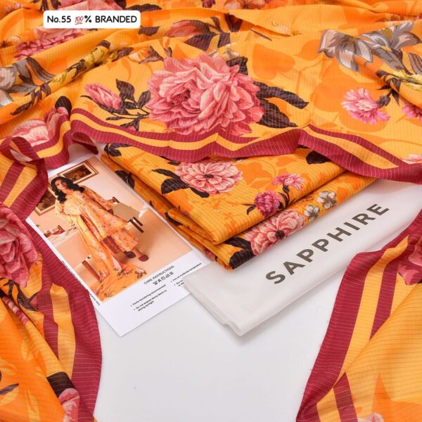 SAPPHIRE 2025 NEW VOLUME Digital Printed Lawn bana dora Collection