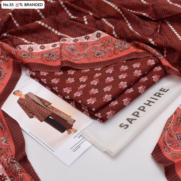 SAPPHIRE 2025 NEW VOLUME Digital Printed Lawn bana dora Collection