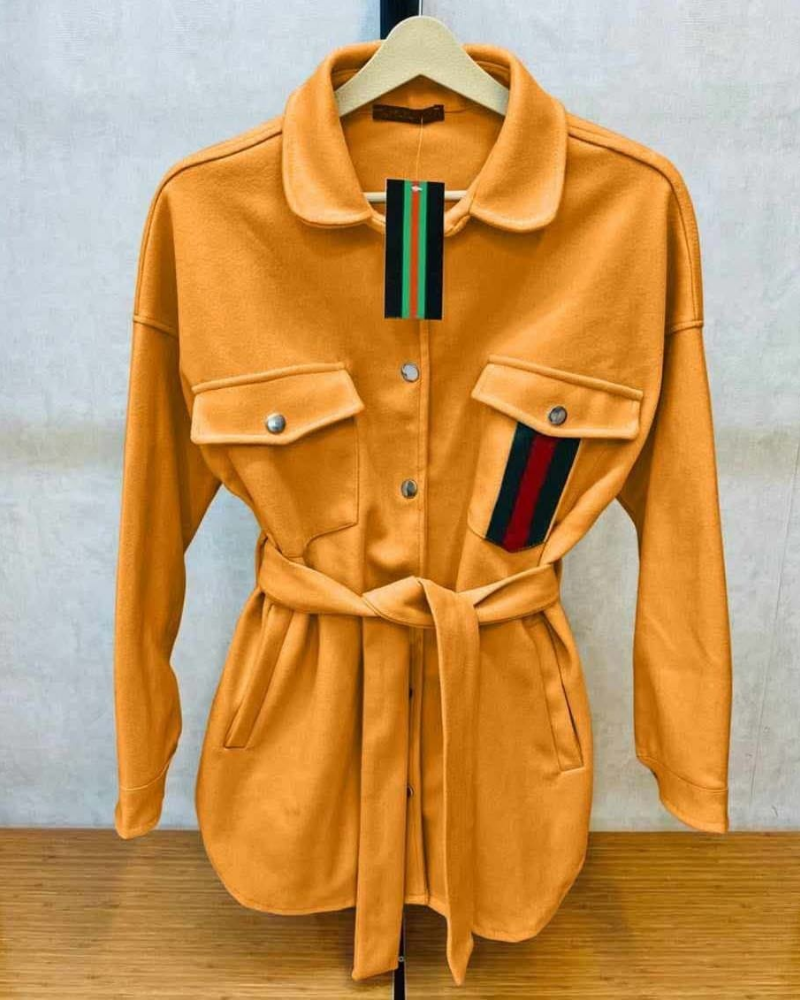 Gucci Printed Pocket Style Winter Long Coat