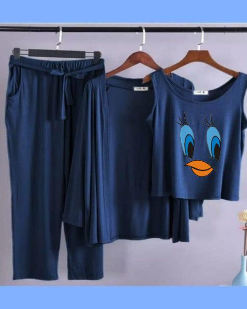 3pc Night Suit Printed