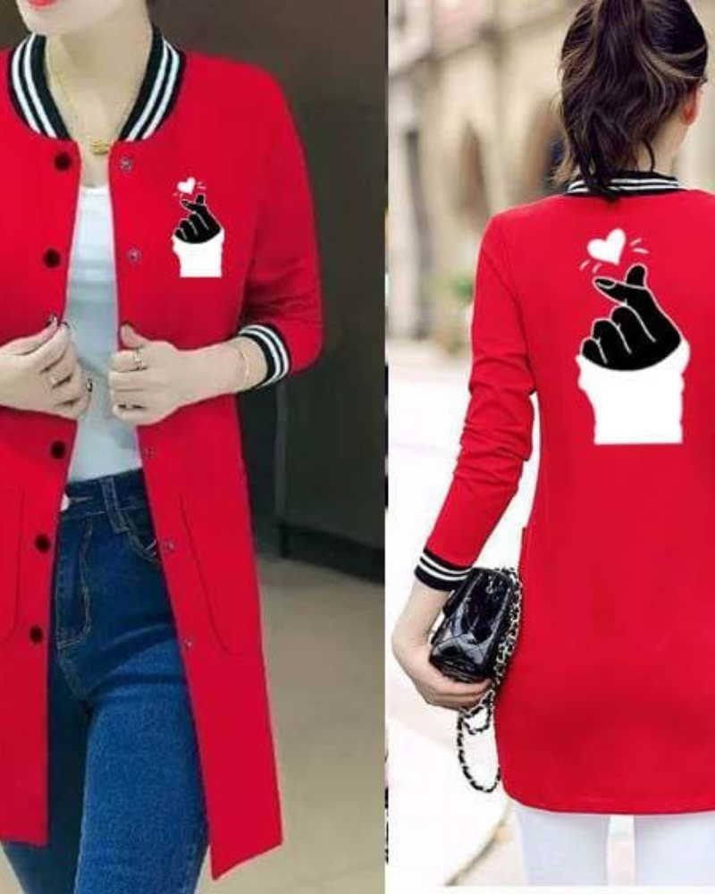 Women's Baseball Pocket Style Button Printed Upper - Image 5