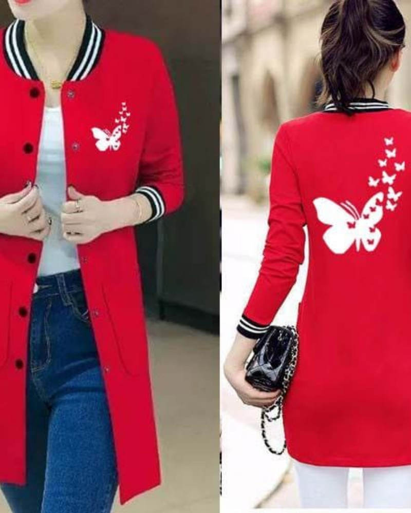 Women's Baseball Pocket Style Button Printed Upper - Image 3