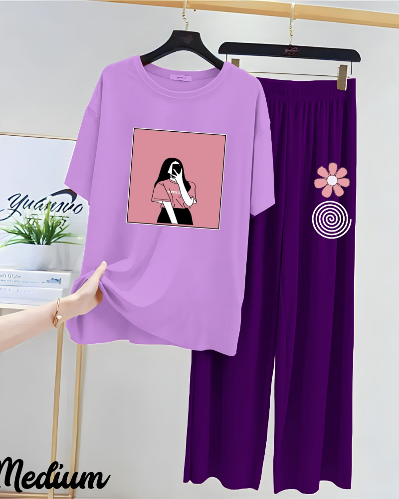 Printed Night Suits for Girls and Womens New Cotton Jersey - Image 29