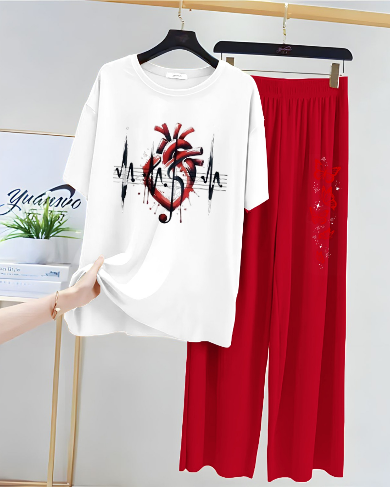 Printed Night Suits for Girls and Womens New Cotton Jersey - Image 11