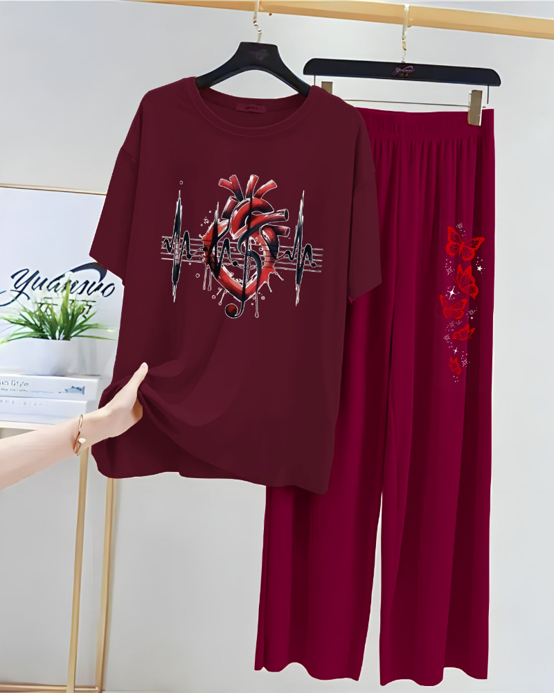 Printed Night Suits for Girls and Womens New Cotton Jersey - Image 12