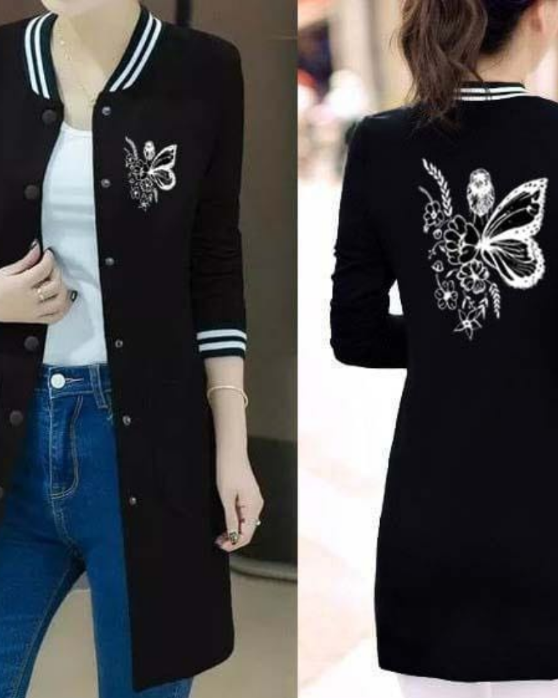 Women's Baseball Pocket Style Button Printed Upper - Image 9