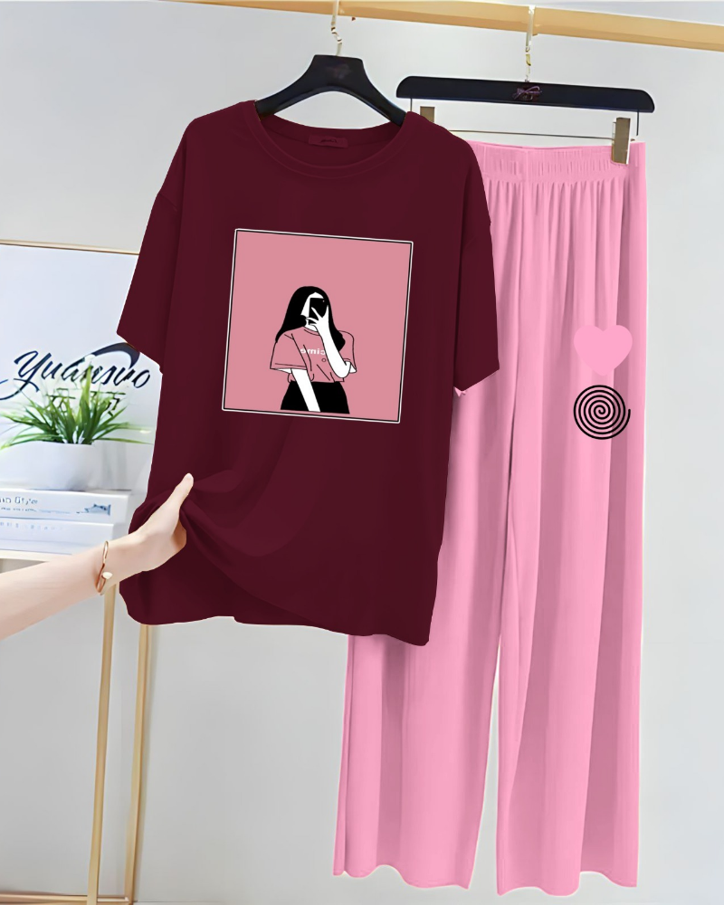 Printed Night Suits for Girls and Womens New Cotton Jersey - Image 36