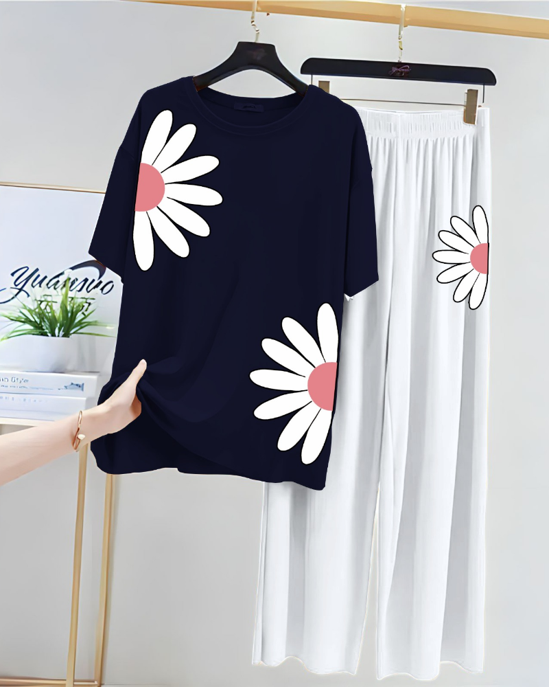 Printed Night Suits for Girls and Womens New Cotton Jersey - Image 8