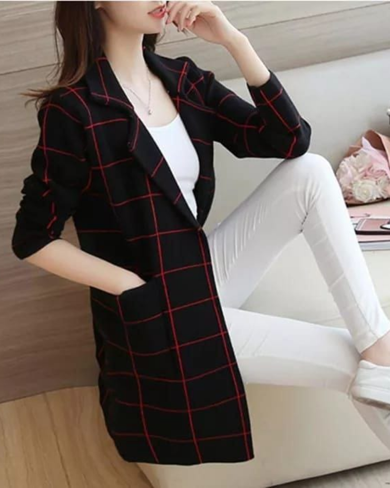 Women’s Pocket Collar Style Lining Printed Upper